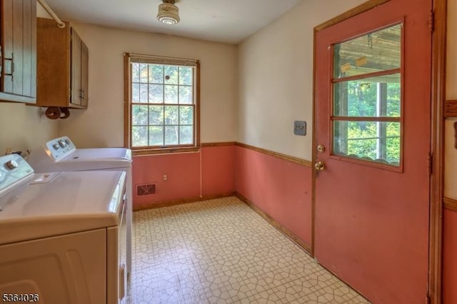 192 Carol Jean Way, Branchburg Twp, NJ 08876 - laundry room with cabinet space, washing machine and clothes dryer, and light floors