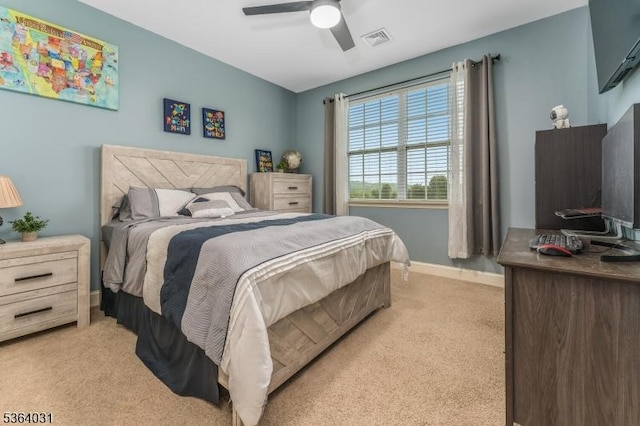 13 Highlands Way, Lopatcong Twp, NJ 08865 - bedroom featuring light colored carpet and a ceiling fan