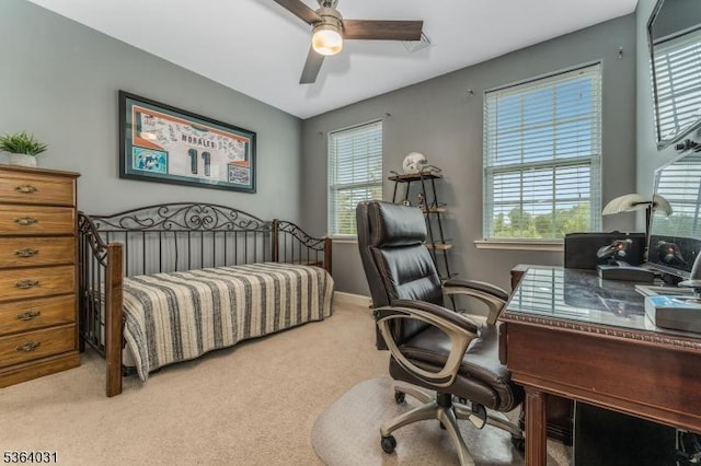 13 Highlands Way, Lopatcong Twp, NJ 08865 - bedroom with carpet floors, an office area, and ceiling fan
