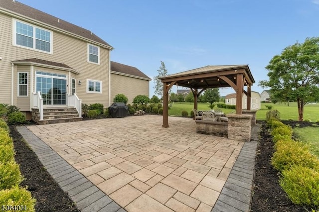 13 Highlands Way, Lopatcong Twp, NJ 08865 - view of patio / terrace featuring a gazebo and area for grilling