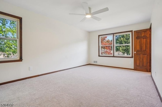 129 Jockey Hollow Way, Union Twp, NJ 07083 - spare room featuring plenty of natural light, light carpet, and a ceiling fan