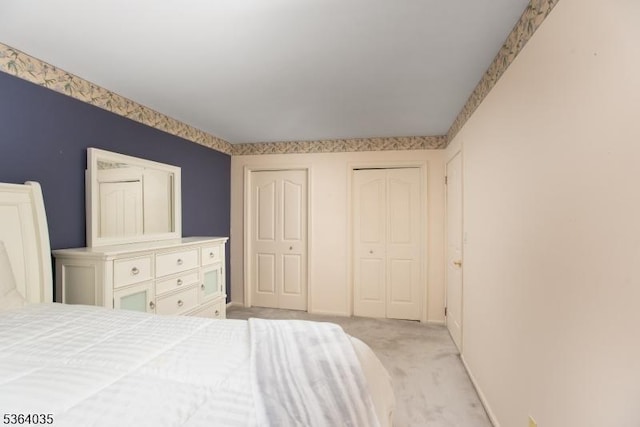 13 Deer Path Cir, Green Brook Twp, NJ 08812 - bedroom featuring two closets and light carpet