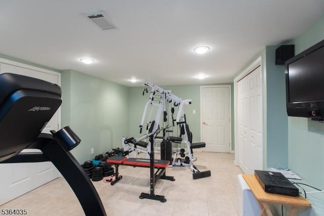 13 Deer Path Cir, Green Brook Twp, NJ 08812 - exercise room with light tile patterned floors