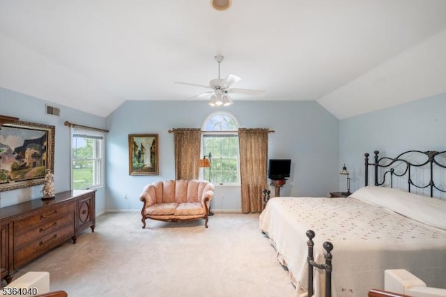 31 Deer Path, Hillsborough Twp, NJ 08844 - bedroom with lofted ceiling, light carpet, and a ceiling fan