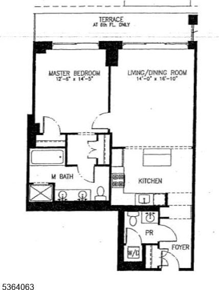 1025 Maxwell Ln Unit 1209, Hoboken City, NJ 07030 - view of floor plan / room layout