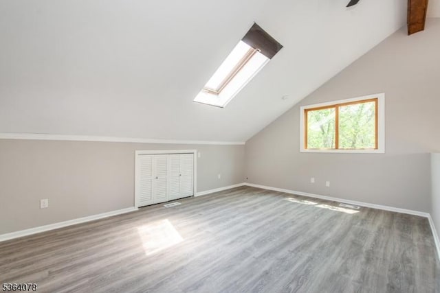 2 Falkenstein Dr Unit 10, Vernon Twp, NJ 07462 - additional living space with a skylight and wood finished floors