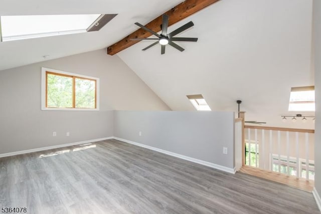 2 Falkenstein Dr Unit 10, Vernon Twp, NJ 07462 - bonus room with a skylight, ceiling fan, and wood finished floors