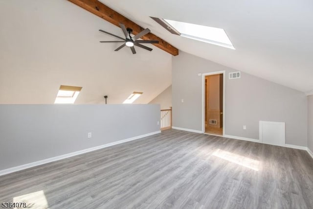 2 Falkenstein Dr Unit 10, Vernon Twp, NJ 07462 - bonus room with a skylight, ceiling fan, and wood finished floors
