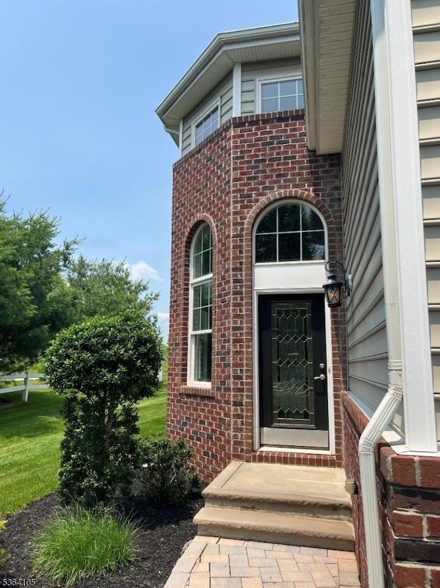 8 Leidl Cir, Hillsborough Twp, NJ 08844 - view of exterior entry featuring brick siding