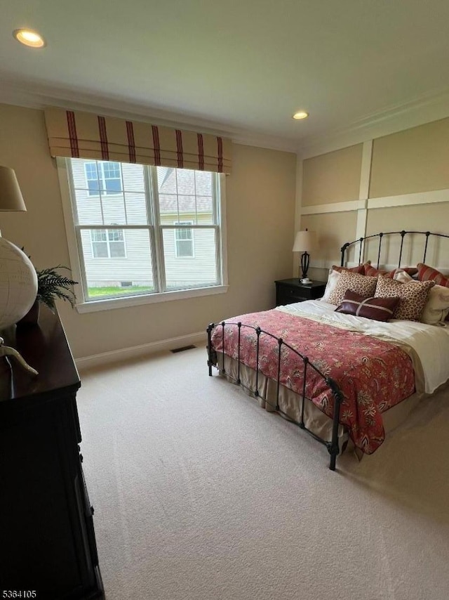 8 Leidl Cir, Hillsborough Twp, NJ 08844 - carpeted bedroom with crown molding and recessed lighting