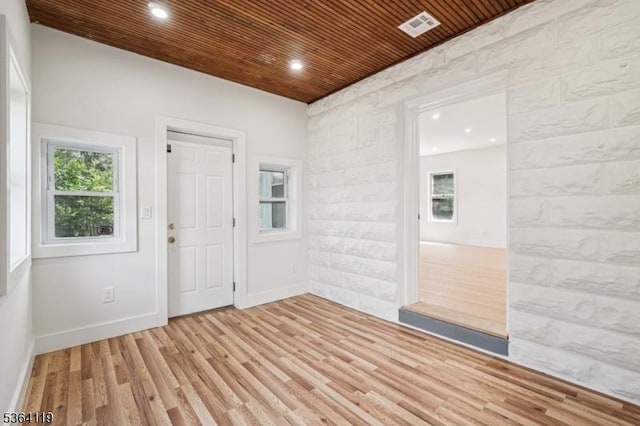 24 Tuers Pl, Montclair Twp, NJ 07043 - spare room with wood ceiling, wood finished floors, and recessed lighting