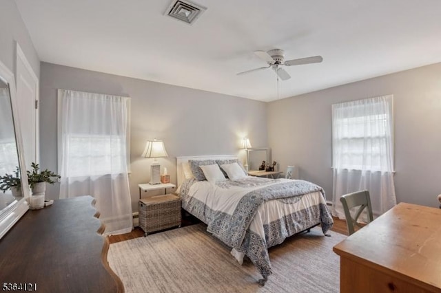 198 Pittsford Way, New Providence Boro, NJ 07974 - bedroom with wood finished floors and ceiling fan