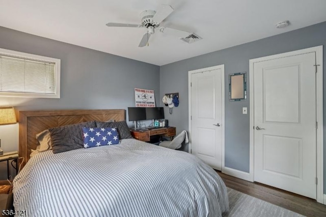 198 Pittsford Way, New Providence Boro, NJ 07974 - bedroom featuring wood finished floors and a ceiling fan