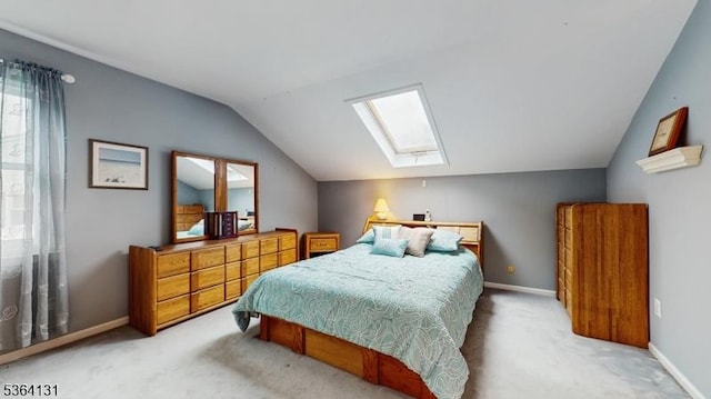 505 Sheppard Ct, Hillsborough Twp, NJ 08844 - bedroom featuring vaulted ceiling, carpet flooring, and a skylight