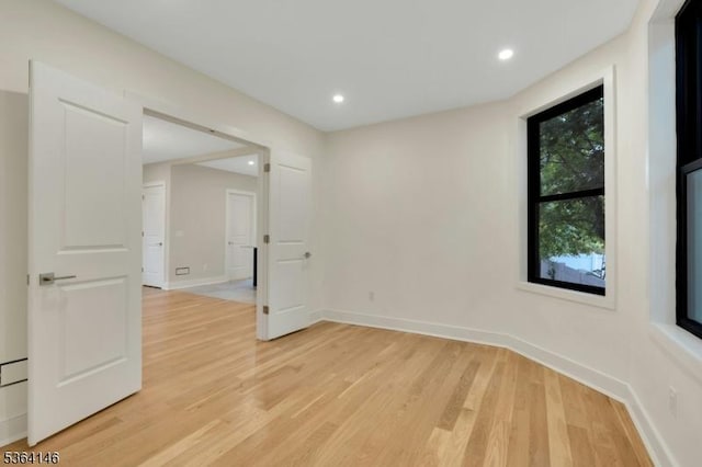 21 W Cliff St, Somerville Boro, NJ 08876 - empty room with light wood-style flooring and recessed lighting