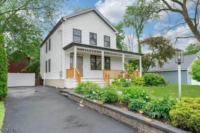 21 W Cliff St, Somerville Boro, NJ 08876 - view of front of home with a porch and asphalt driveway