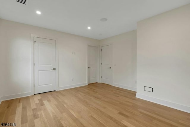 21 W Cliff St, Somerville Boro, NJ 08876 - unfurnished bedroom featuring light wood-type flooring and recessed lighting