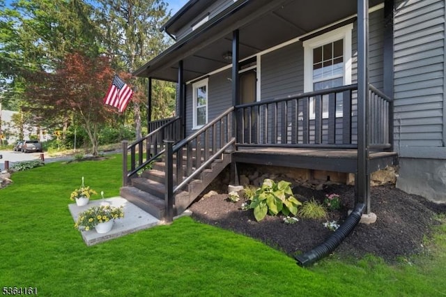 132 Axford Ave, Oxford Twp, NJ 07863 - view of side of home with a porch and a lawn