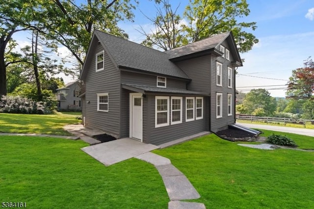 132 Axford Ave, Oxford Twp, NJ 07863 - rear view of house with a lawn and roof with shingles