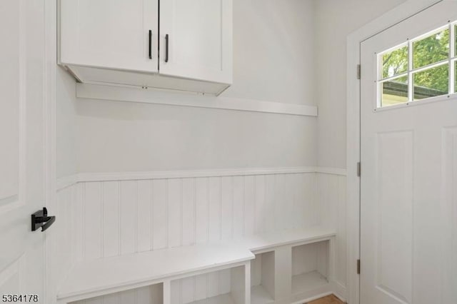 29 Tennis Rd, Jefferson Twp, NJ 07849 - mudroom featuring wainscoting and a decorative wall