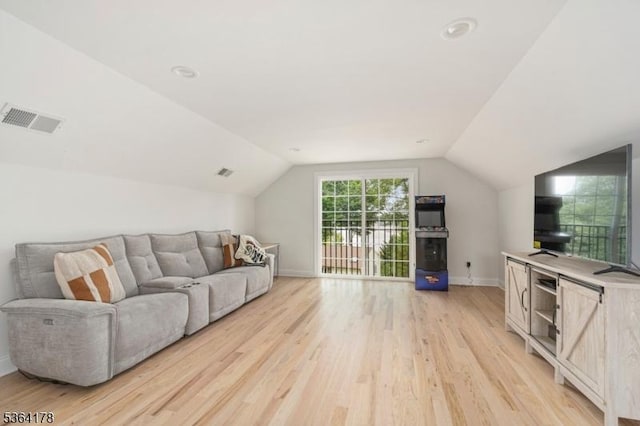 29 Tennis Rd, Jefferson Twp, NJ 07849 - living room with light wood-style flooring and lofted ceiling