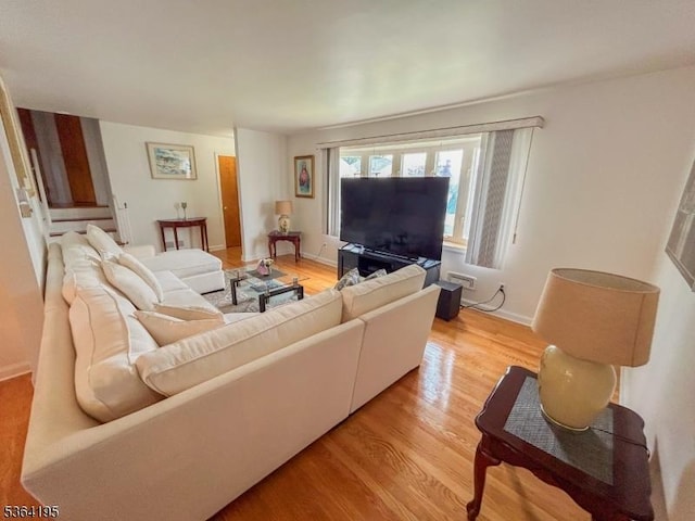 23 Bogle Ave, North Arlington Boro, NJ 07031 - living area featuring light wood finished floors and baseboards