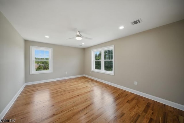 181 Randolph Ave, Mine Hill Twp, NJ 07803 - empty room with a ceiling fan, light wood finished floors, and recessed lighting
