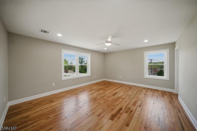 181 Randolph Ave, Mine Hill Twp, NJ 07803 - empty room with ceiling fan, light wood-style floors, and recessed lighting