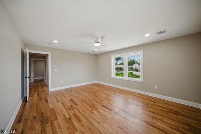 181 Randolph Ave, Mine Hill Twp, NJ 07803 - spare room featuring ceiling fan, light wood-style floors, and recessed lighting