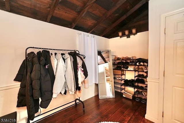 214 Franklin Ave, Seaside Heights Boro, NJ 08751 - walk in closet featuring hardwood / wood-style flooring