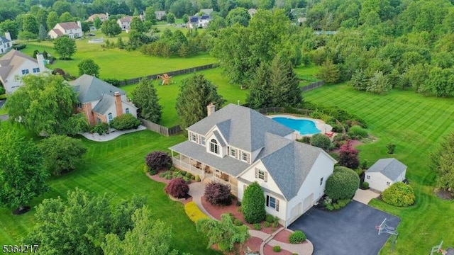 74 Oxford Pl, Hillsborough Twp, NJ 08844 - drone / aerial view of a pool area