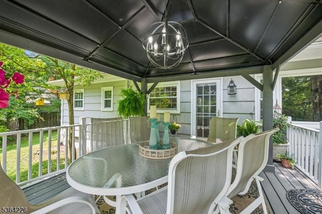 1707 Valley Rd, Long Hill Twp, NJ 07946 - wooden terrace with outdoor dining area