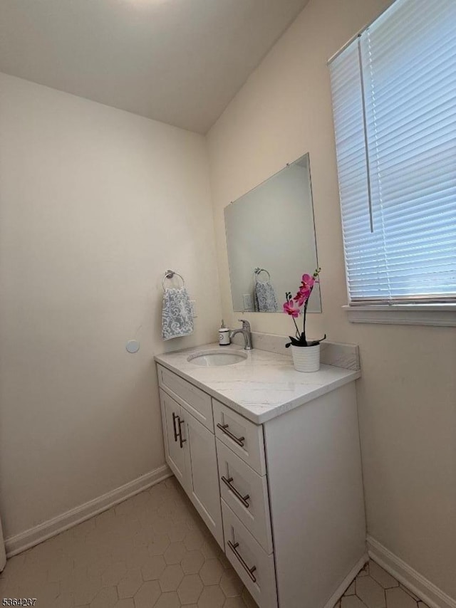 33 Fisher Ave, Bound Brook Boro, NJ 08805 - bathroom featuring vanity and baseboards