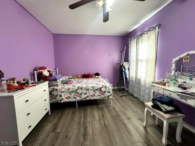 33 Fisher Ave, Bound Brook Boro, NJ 08805 - bedroom featuring wood finished floors and ceiling fan