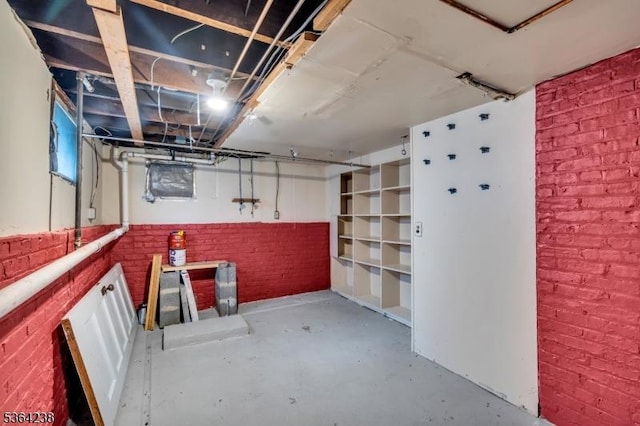 1332 Maple Ter, Rahway City, NJ 07065 - below grade area with brick wall