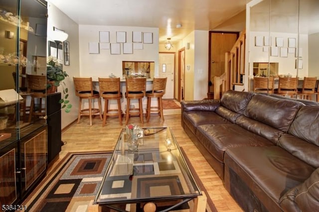 6 Essex St Unit F-32, Belleville Twp, NJ 07109 - living area featuring wood finished floors and stairs