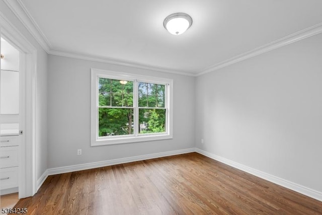 4 Hanover Rd Unit 1, Florham Park Boro, NJ 07932 - spare room with crown molding and light wood-type flooring