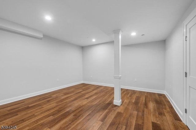 4 Hanover Rd Unit 1, Florham Park Boro, NJ 07932 - finished basement featuring recessed lighting and wood finished floors