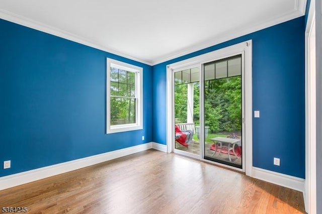 4 Hanover Rd Unit 1, Florham Park Boro, NJ 07932 - empty room with ornamental molding and wood finished floors