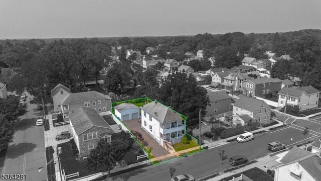 684 Harrison St, Rahway City, NJ 07065 - aerial perspective of suburban area with property boundaries highlighted