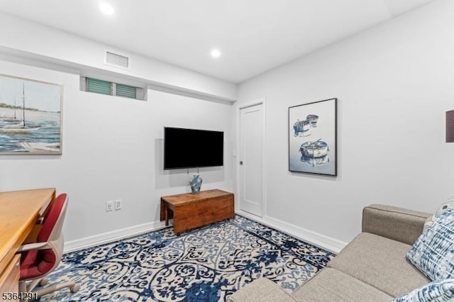 1200 Springfield Ave Unit 3A, New Providence Boro, NJ 07974 - living room featuring baseboards and recessed lighting