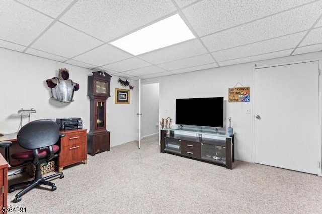 1200 Springfield Ave Unit 3A, New Providence Boro, NJ 07974 - office area featuring a paneled ceiling and light carpet