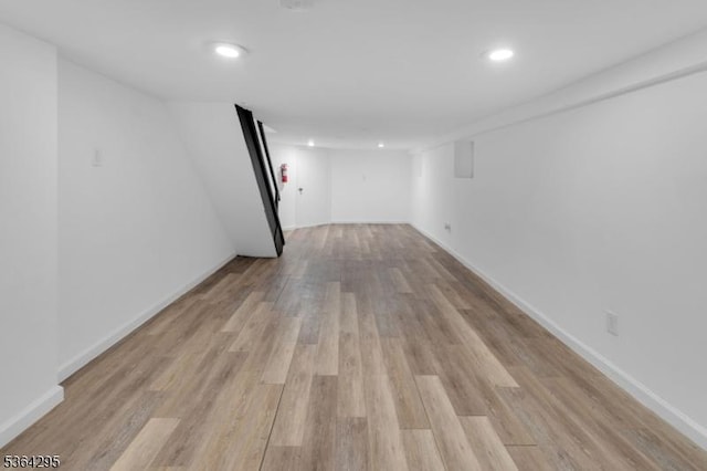 158 Catherine St Unit A/B, Elizabeth City, NJ 07201 - finished below grade area featuring light wood finished floors and recessed lighting
