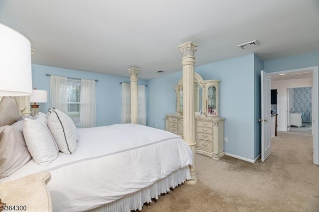 1 Warwick Dr, Washington Twp, NJ 07853 - bedroom with carpet floors and decorative columns