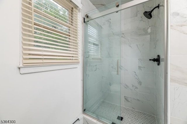 1 Warwick Dr, Washington Twp, NJ 07853 - bathroom featuring a marble finish shower