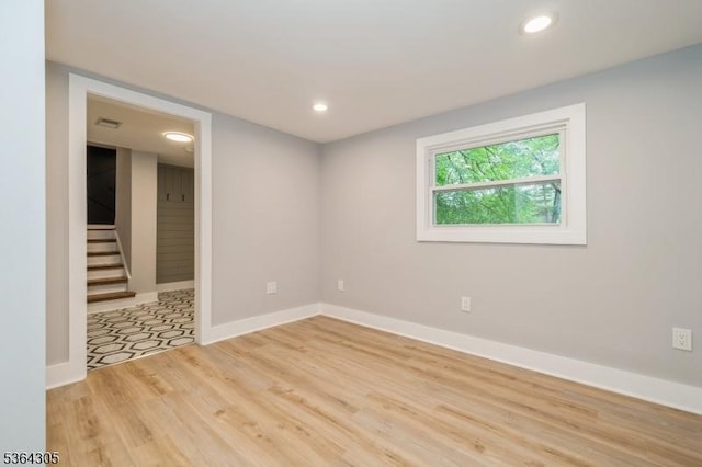 9 Somerset Pl, West Milford Twp, NJ 07480 - spare room featuring wood finished floors, stairs, and recessed lighting