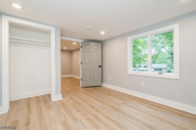 9 Somerset Pl, West Milford Twp, NJ 07480 - unfurnished bedroom with light wood-type flooring, recessed lighting, and a closet