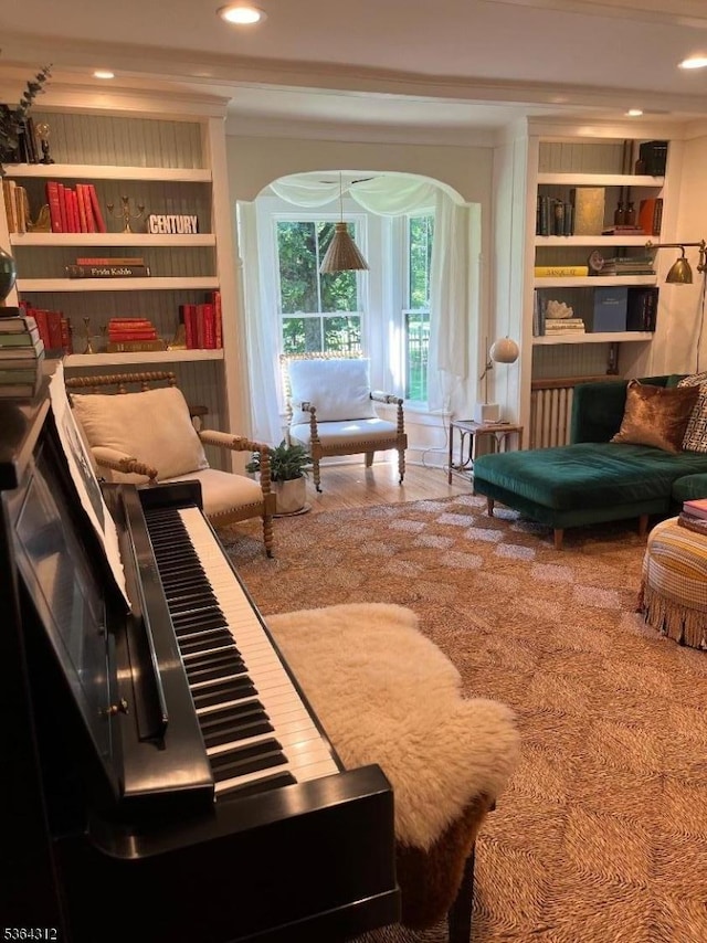 4 Lambert Rd, Delaware Twp, NJ 08559 - sitting room featuring recessed lighting and built in shelves