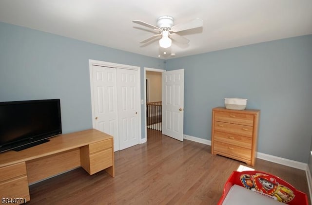 58 Greenbrook Rd, Green Brook Twp, NJ 08812 - home office featuring ceiling fan and wood finished floors