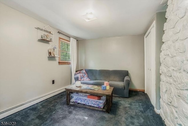 53 Lonaconing Rd, Vernon Twp, NJ 07422 - living area featuring baseboard heating and carpet floors